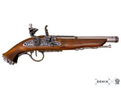 Replika Pištoľ pirátska, 18.stor. nikel