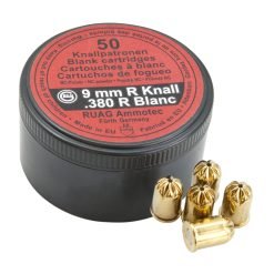 Poplašné náboje 9mm revolver 50ks Ruag Geco