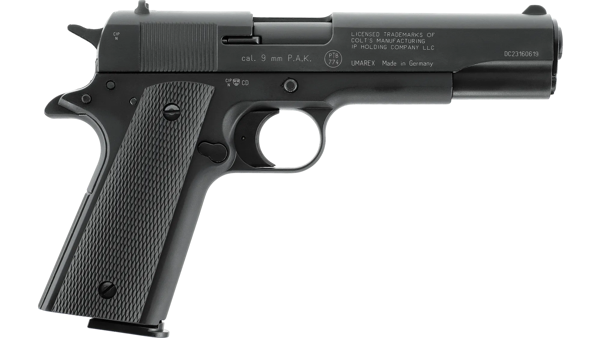 Plynová pištoľ Colt Government 1911 A1 čierna kal.9mm – Obrázok 4