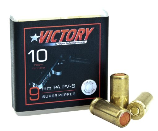 Plynové náboje PV-S 9mm pistole 10ks Supra Pepper Pobjeda Victory