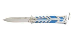 Nôž motýlik SCK Butterfly silver blue