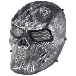 Maska Wosport Lron Blooded Skull black silver