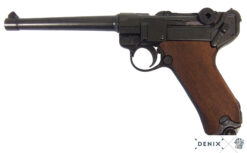 Replika pištoľ Parabellum Luger P08 Long, drevo, Nemecko 1898