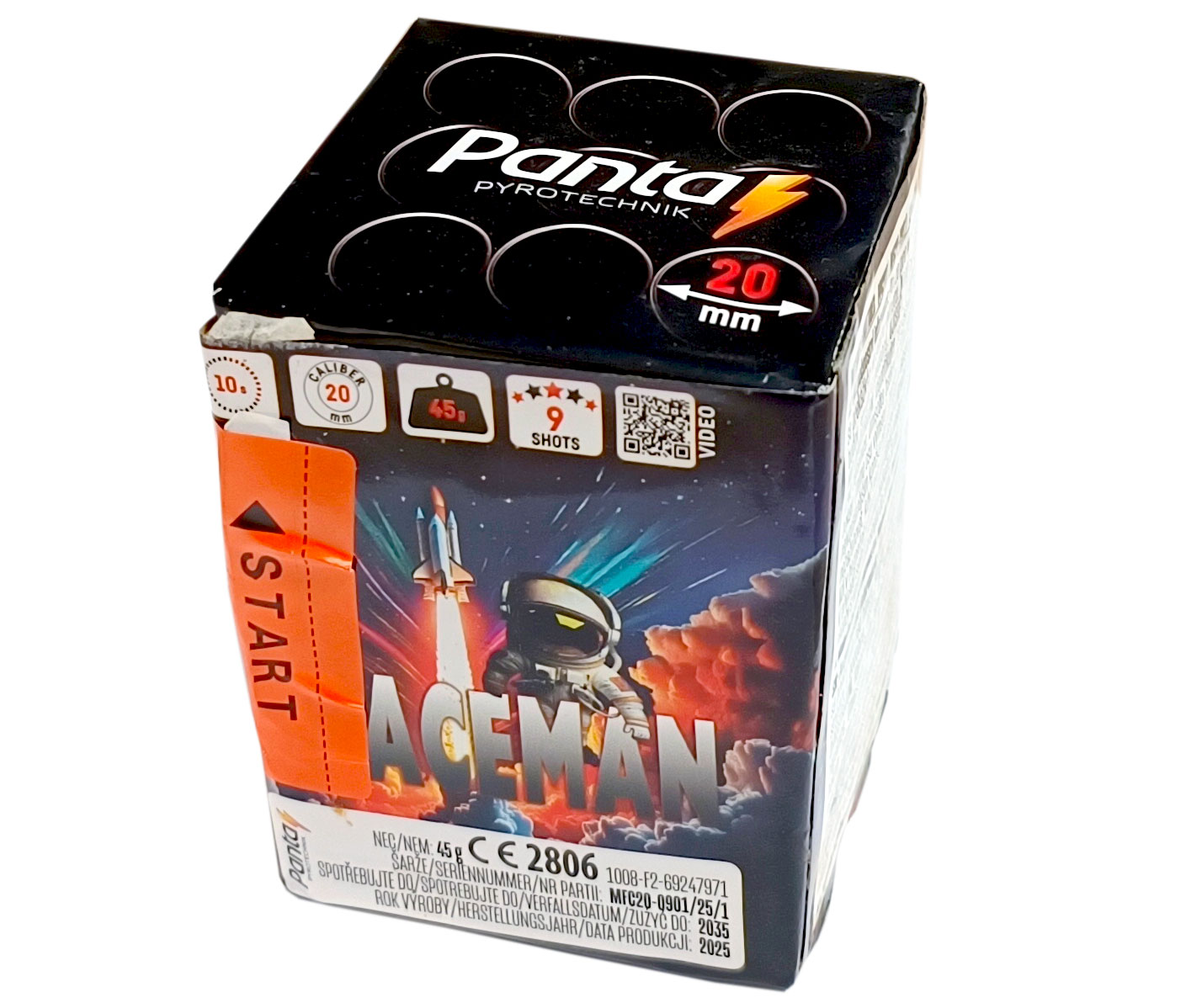 Pyrotechnika Kompakt 9rán / 20mm Spaceman